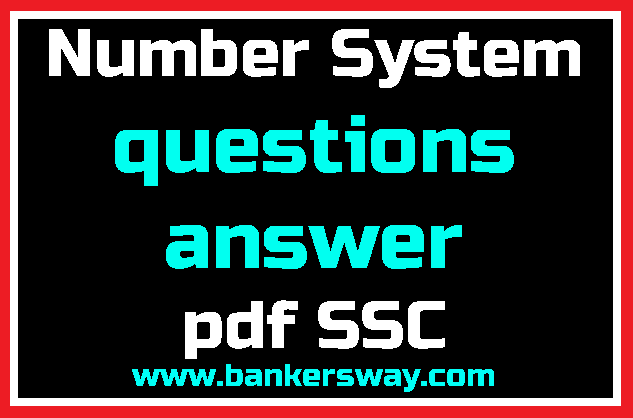 Number System questions answer pdf SSC