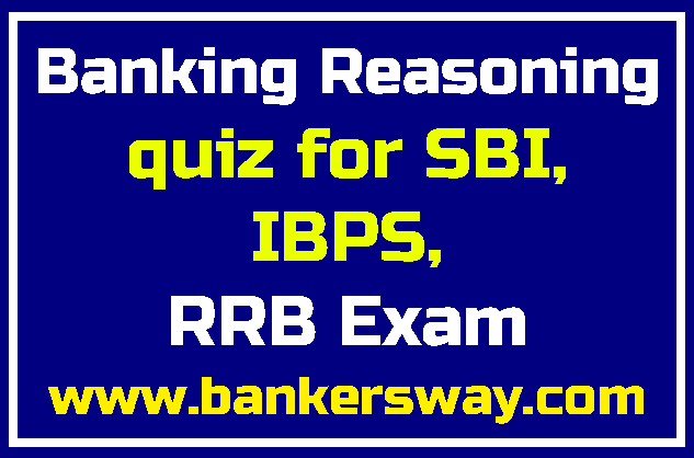 Reasoning Mini quiz for Banking exam (July 2020) Questions & Solutions.