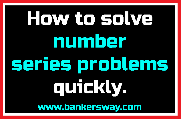 how to solve number series problems quickly