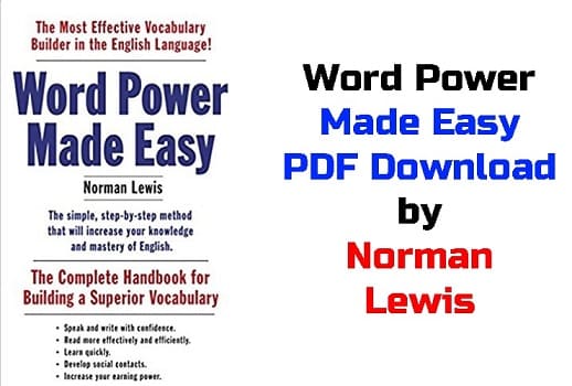 Word Power Made Easy By Norman Lewis Download pdf
