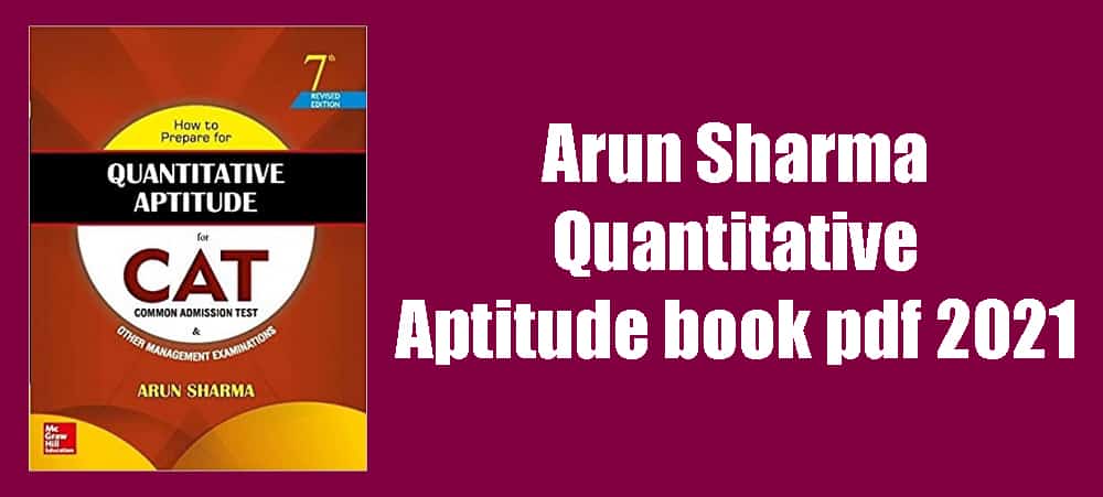 Arun Sharma Quantitative Aptitude book pdf 2021