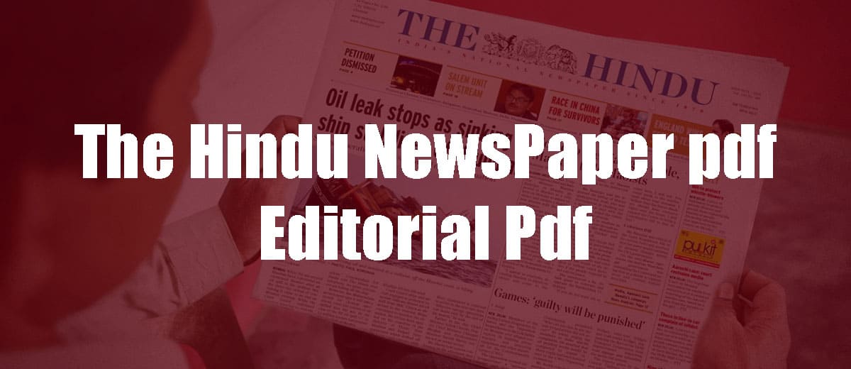 the hindu newspaper pdf